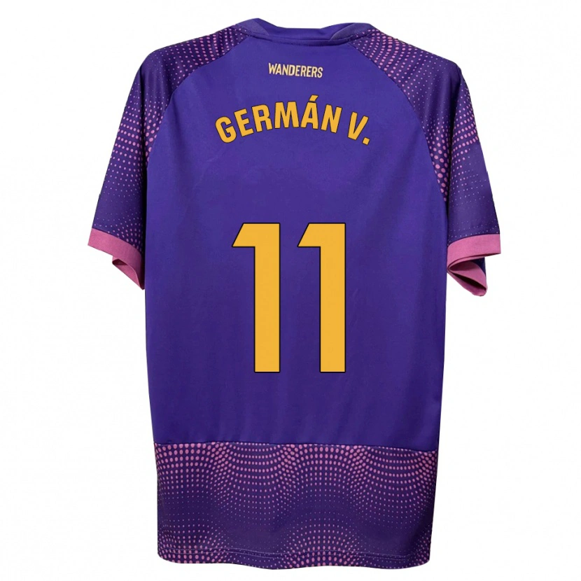Danxen Homme Maillot Germán Valera #11 Violet Blanc Rose Tenues Extérieur 2026/27 T-Shirt