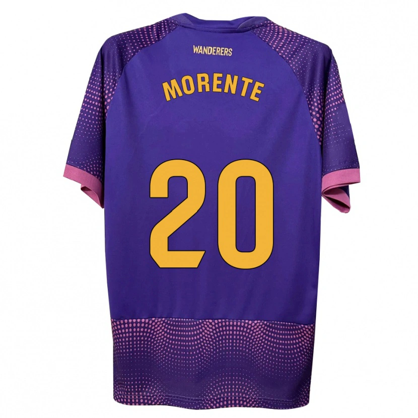 Danxen Homme Maillot Tete Morente #20 Violet Blanc Rose Tenues Extérieur 2026/27 T-Shirt