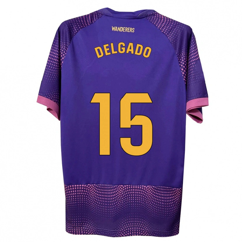 Danxen Homme Maillot David Delgado #15 Violet Blanc Rose Tenues Extérieur 2026/27 T-Shirt