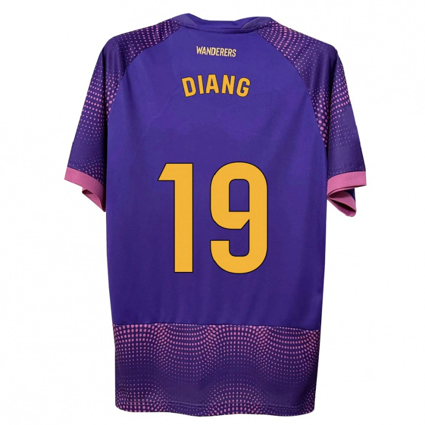 Danxen Homme Maillot Grady Diangana #19 Violet Blanc Rose Tenues Extérieur 2026/27 T-Shirt