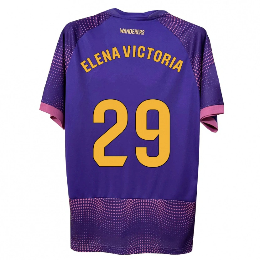 Danxen Homme Maillot Elena Victoria Mas Berna #29 Violet Blanc Rose Tenues Extérieur 2026/27 T-Shirt