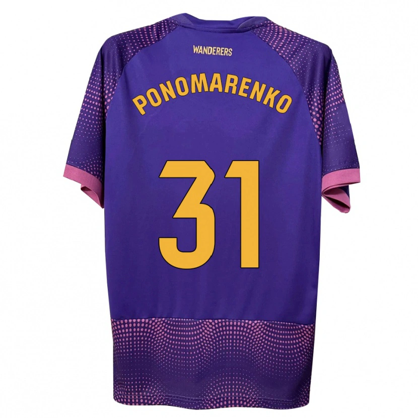 Danxen Homme Maillot Borys Ponomarenko #31 Violet Blanc Rose Tenues Extérieur 2026/27 T-Shirt