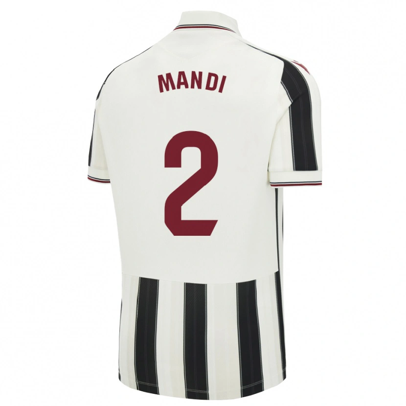 Danxen Homme Maillot Aïssa Mandi #2 Noir Blanc Rouge Tenues Extérieur 2026/27 T-Shirt