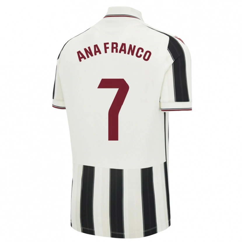 Danxen Homme Maillot Ana Franco De La Vega #7 Noir Blanc Rouge Tenues Extérieur 2026/27 T-Shirt