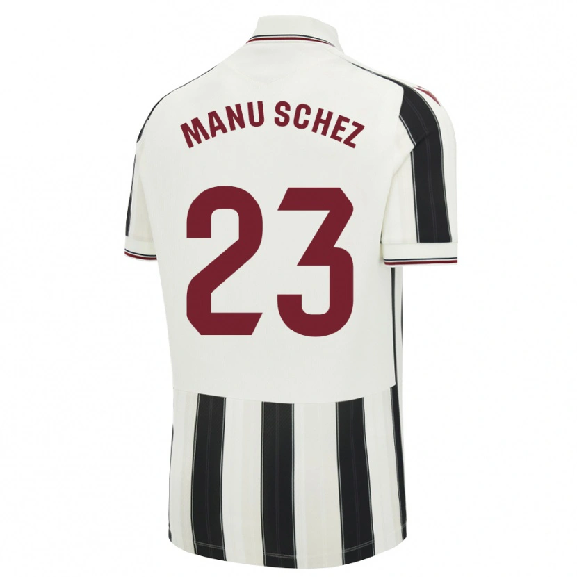 Danxen Homme Maillot Manu Sánchez #23 Noir Blanc Rouge Tenues Extérieur 2026/27 T-Shirt
