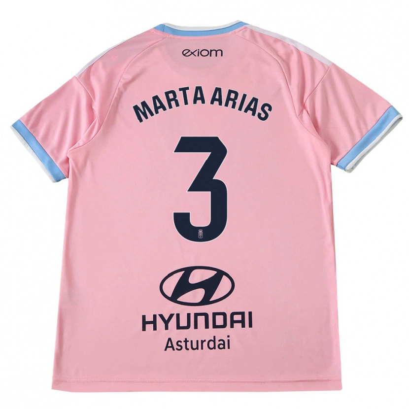 Danxen Homme Maillot Marta Arias #3 Bleu Barbeau Rose Tenues Extérieur 2026/27 T-Shirt