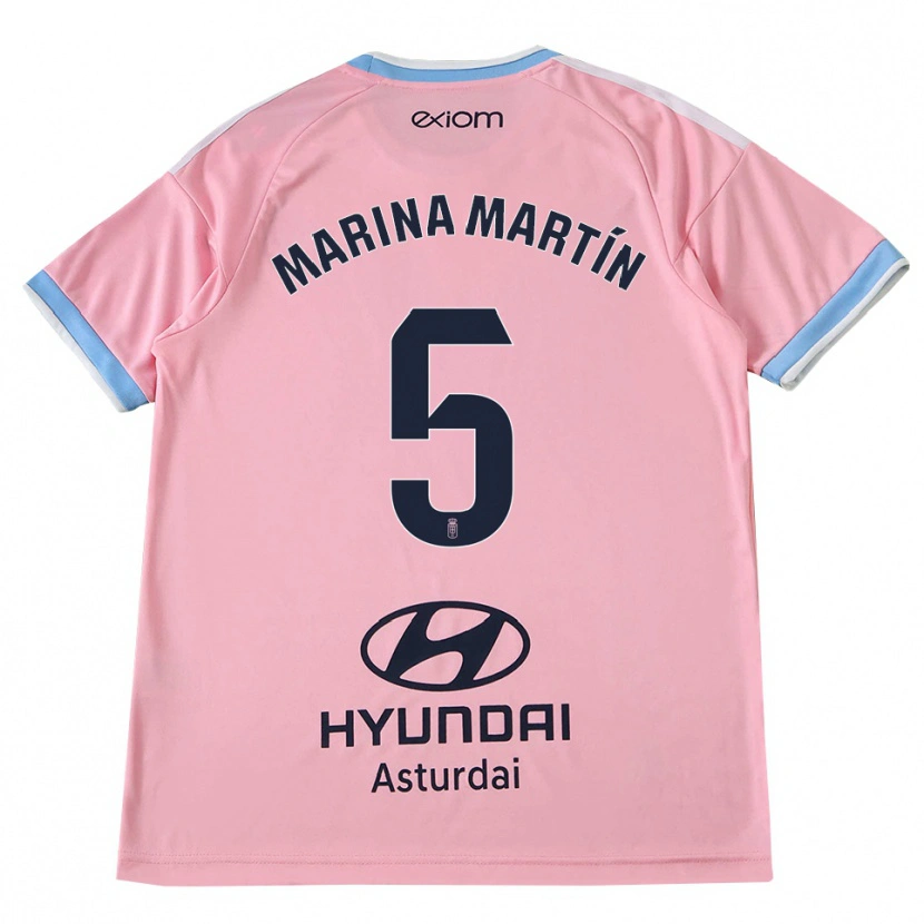 Danxen Homme Maillot Marina Martín #5 Bleu Barbeau Rose Tenues Extérieur 2026/27 T-Shirt