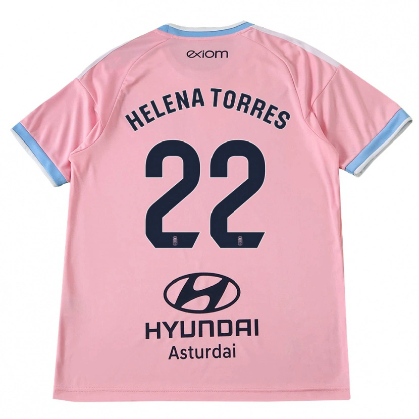 Danxen Homme Maillot Helena Torres Maiquez #22 Bleu Barbeau Rose Tenues Extérieur 2026/27 T-Shirt