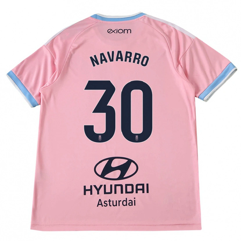 Danxen Homme Maillot Iker Navarro #30 Bleu Barbeau Rose Tenues Extérieur 2026/27 T-Shirt