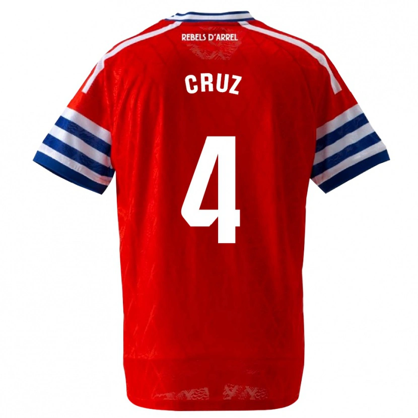 Danxen Homme Maillot Ian Cruz #4 Bleu Royal Rouge Tenues Extérieur 2026/27 T-Shirt