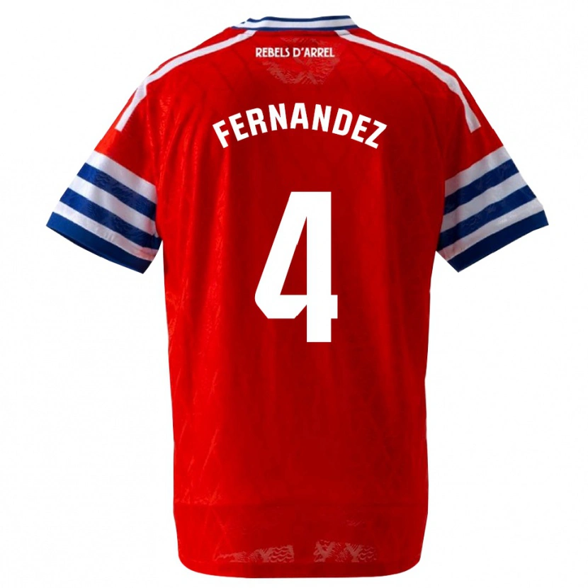 Danxen Homme Maillot Marcos Fernández #4 Bleu Royal Rouge Tenues Extérieur 2026/27 T-Shirt