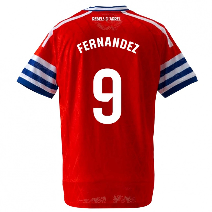Danxen Homme Maillot Roberto Fernández #9 Bleu Royal Rouge Tenues Extérieur 2026/27 T-Shirt