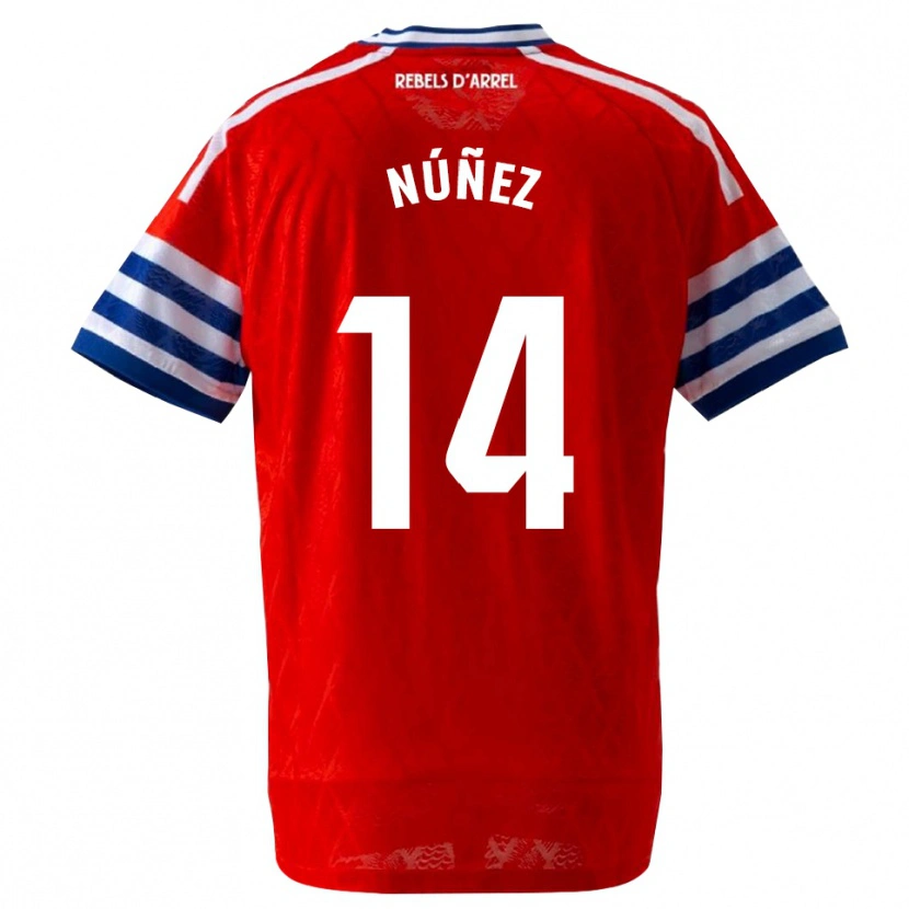 Danxen Homme Maillot Unai Núñez #14 Bleu Royal Rouge Tenues Extérieur 2026/27 T-Shirt