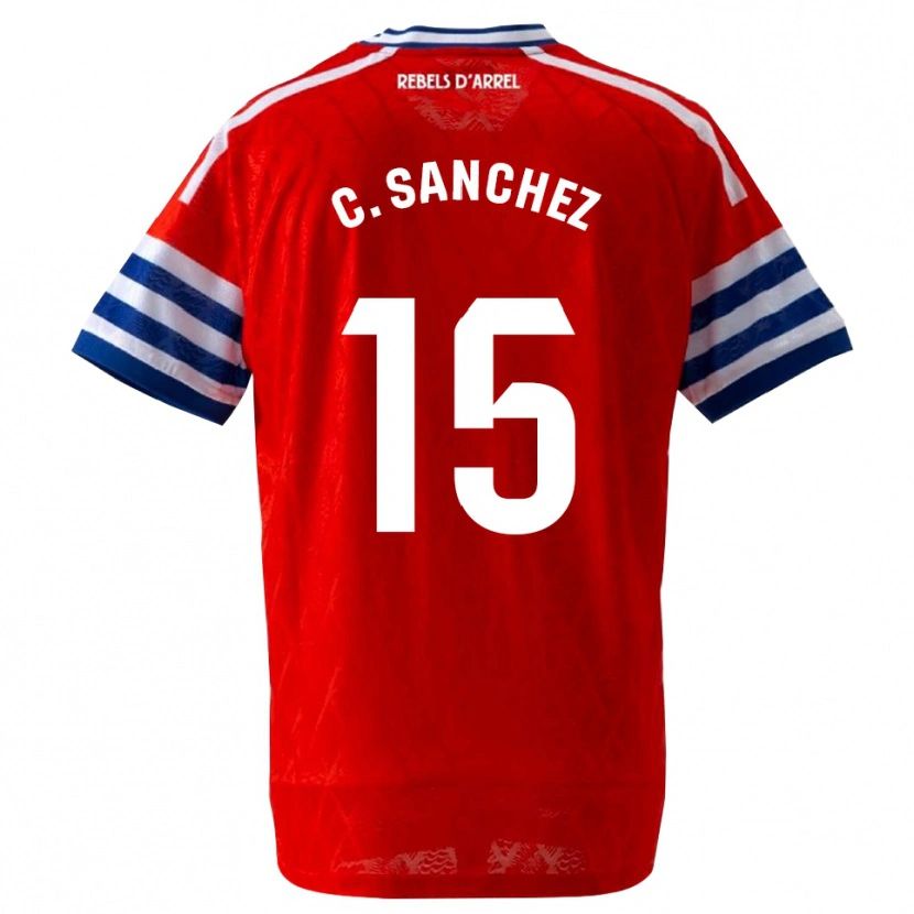 Danxen Homme Maillot Carlos Sanchez #15 Bleu Royal Rouge Tenues Extérieur 2026/27 T-Shirt