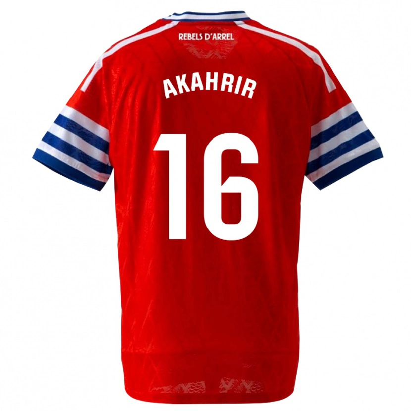 Danxen Homme Maillot Mohamed Akahrir #16 Bleu Royal Rouge Tenues Extérieur 2026/27 T-Shirt