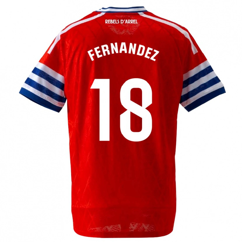 Danxen Homme Maillot Marcos Fernández #18 Bleu Royal Rouge Tenues Extérieur 2026/27 T-Shirt