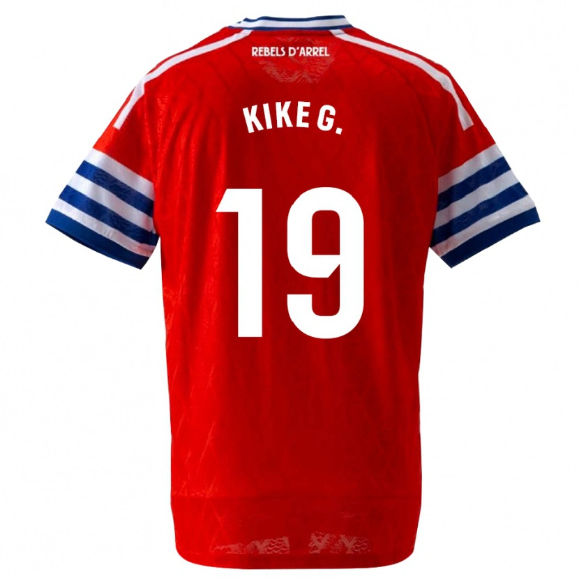 Danxen Homme Maillot Kike García #19 Bleu Royal Rouge Tenues Extérieur 2026/27 T-Shirt