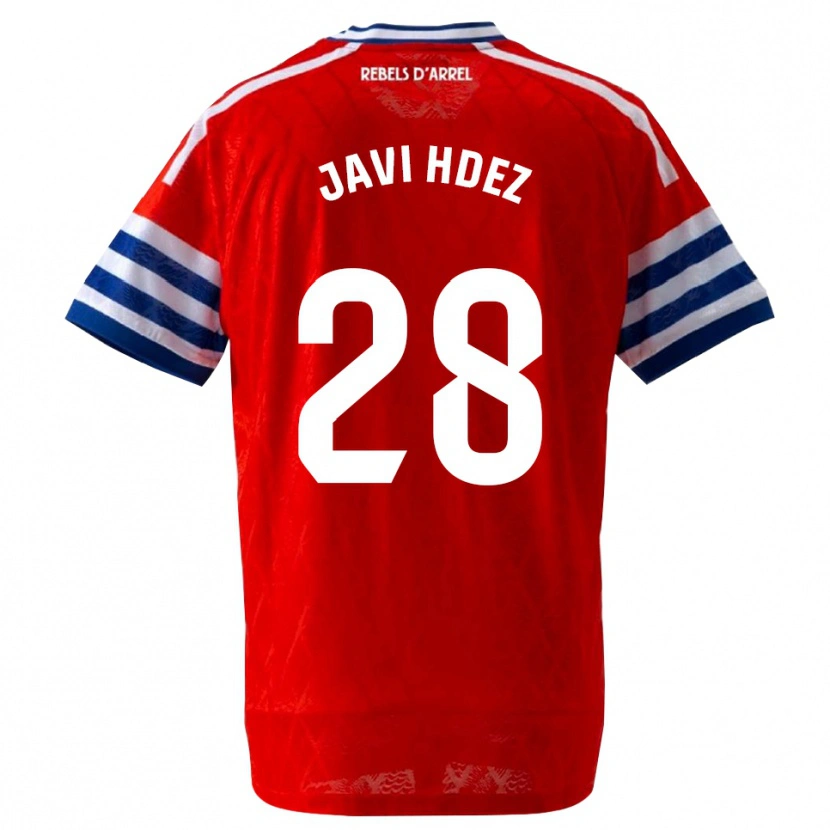 Danxen Homme Maillot Javi Hernández #28 Bleu Royal Rouge Tenues Extérieur 2026/27 T-Shirt