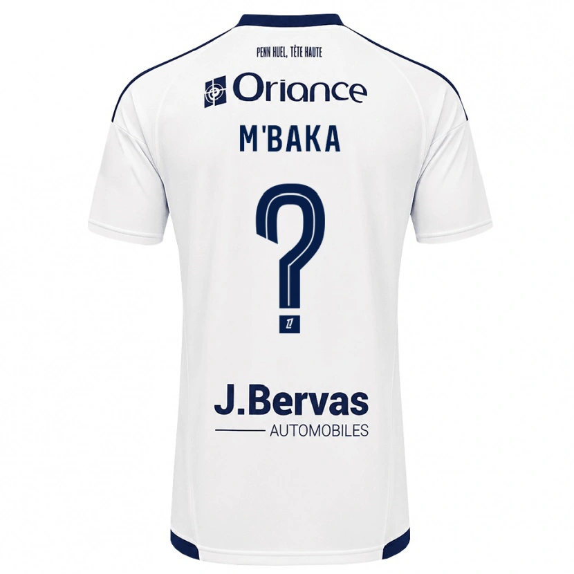 Danxen Homme Maillot Sacha M'baka #0 Bleu Marine Blanc Tenues Extérieur 2026/27 T-Shirt