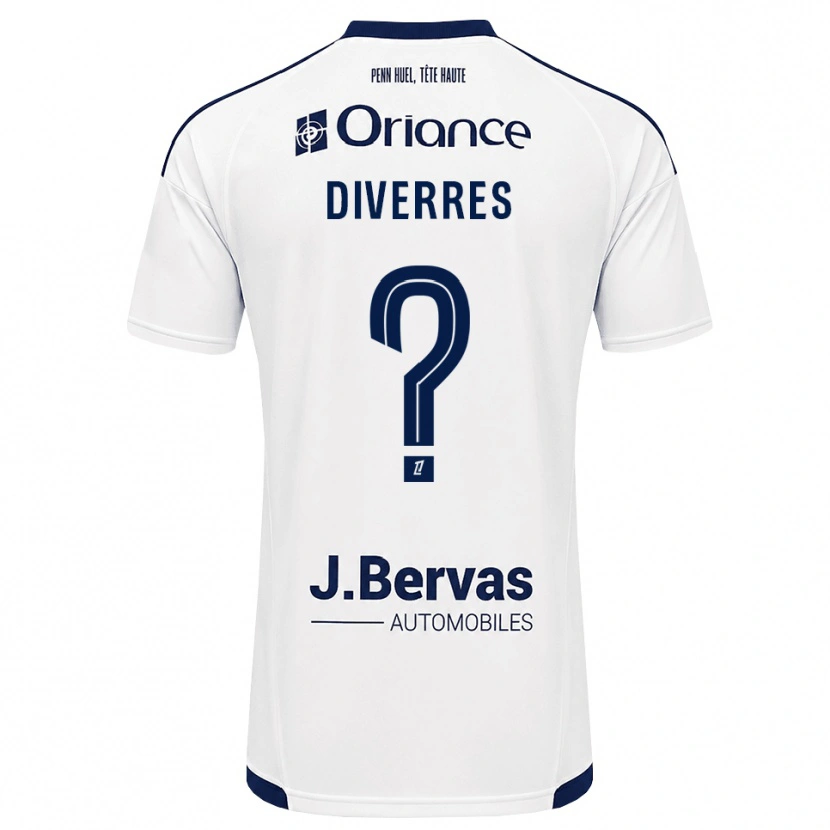 Danxen Homme Maillot Emma Diverres #0 Bleu Marine Blanc Tenues Extérieur 2026/27 T-Shirt
