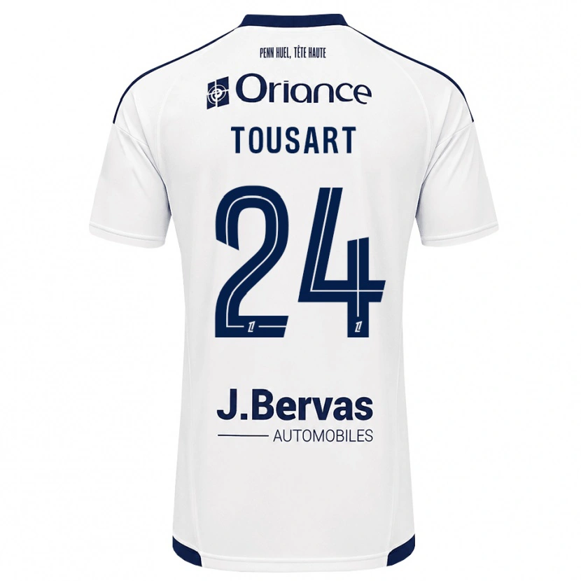 Danxen Homme Maillot Lucas Tousart #24 Bleu Marine Blanc Tenues Extérieur 2026/27 T-Shirt