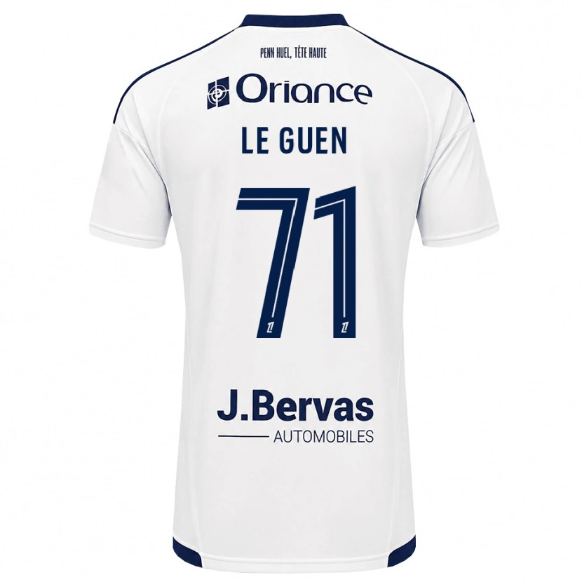 Danxen Homme Maillot Raphaël Le Guen #71 Bleu Marine Blanc Tenues Extérieur 2026/27 T-Shirt