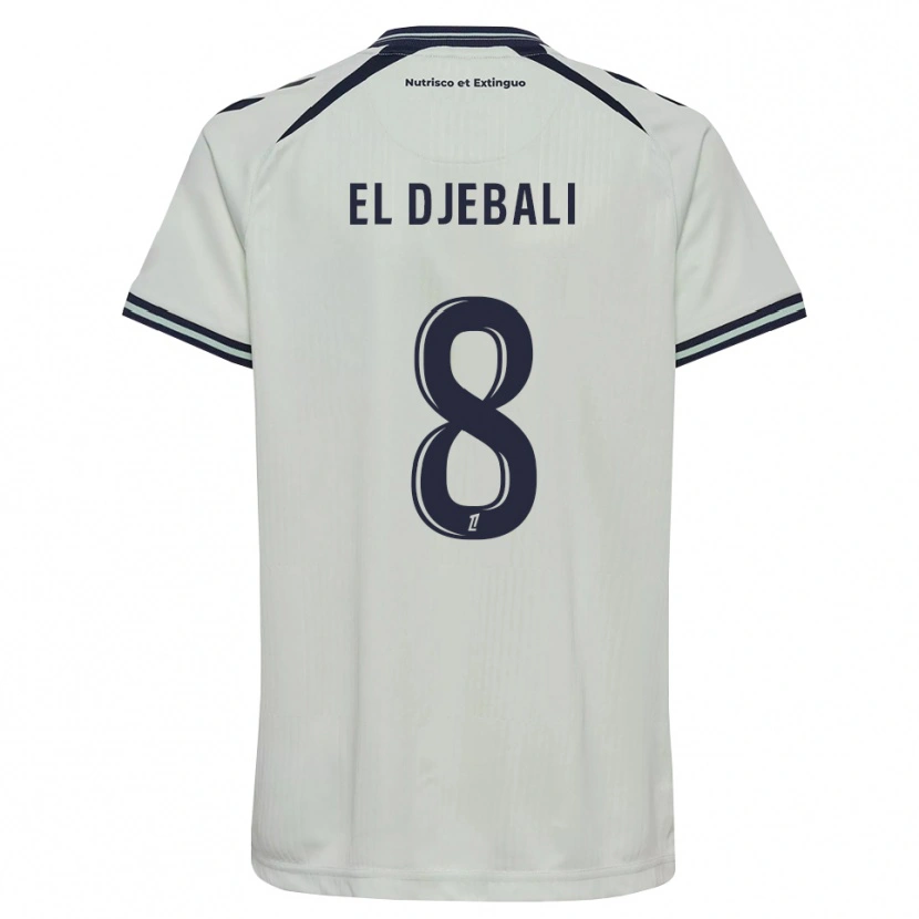Danxen Homme Maillot Rayan El Djebali #8 Bleu Nuit Blanc Tenues Extérieur 2026/27 T-Shirt