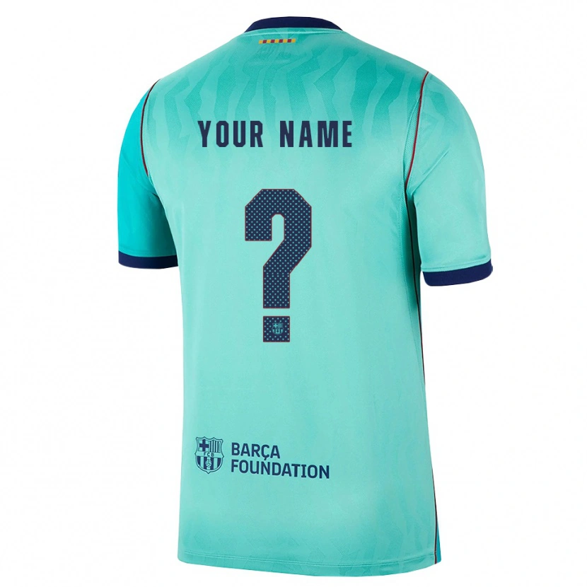 Danxen Homme Maillot Votre Nom #0 Aqua Turquoise Foncée Bleu Royal Troisieme 2026/27 T-Shirt