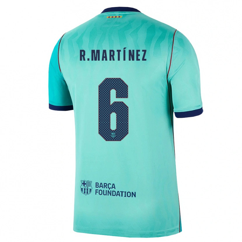 Danxen Homme Maillot Roger Martínez #6 Aqua Turquoise Foncée Bleu Royal Troisieme 2026/27 T-Shirt