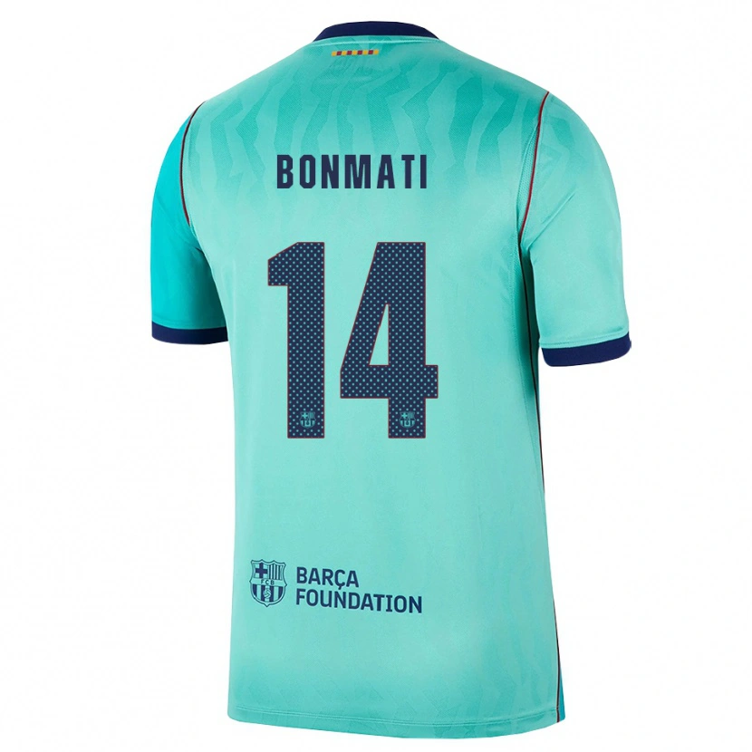 Danxen Homme Maillot Aitana Bonmati #14 Aqua Turquoise Foncée Bleu Royal Troisieme 2026/27 T-Shirt