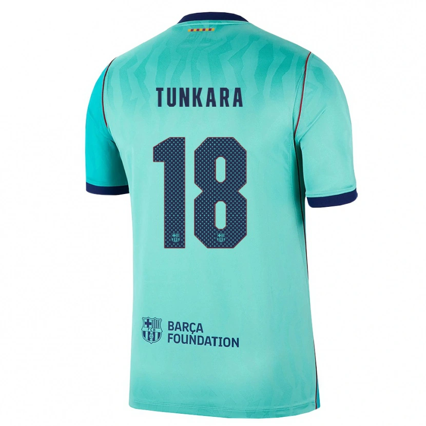 Danxen Homme Maillot Ebrima Tunkara #18 Aqua Turquoise Foncée Bleu Royal Troisieme 2026/27 T-Shirt