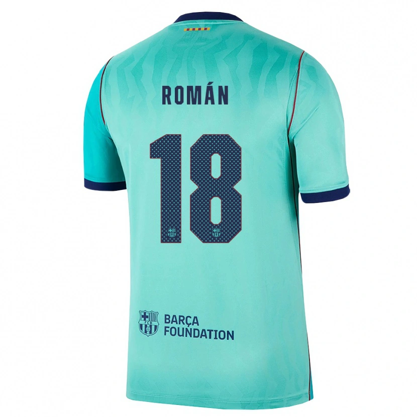 Danxen Homme Maillot Pocho Román #18 Aqua Turquoise Foncée Bleu Royal Troisieme 2026/27 T-Shirt