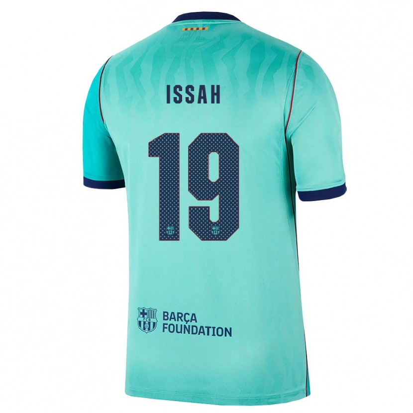 Danxen Homme Maillot Aziz Issah #19 Aqua Turquoise Foncée Bleu Royal Troisieme 2026/27 T-Shirt