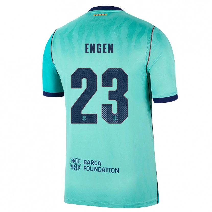 Danxen Homme Maillot Ingrid Engen #23 Aqua Turquoise Foncée Bleu Royal Troisieme 2026/27 T-Shirt