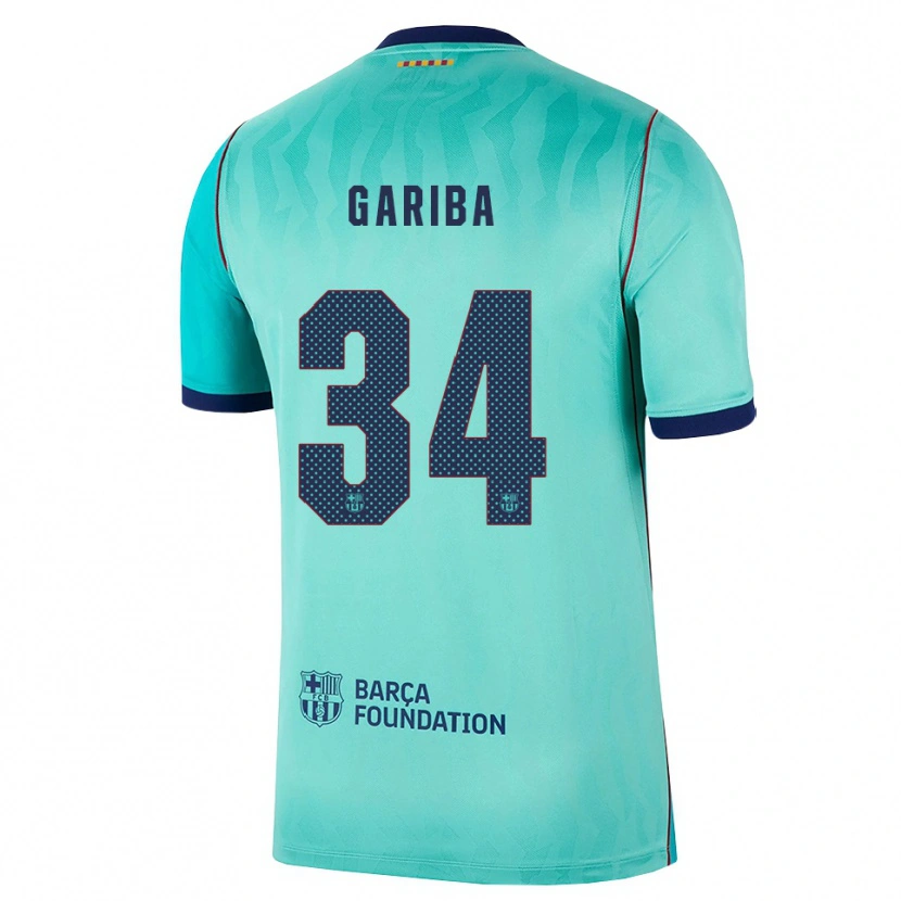 Danxen Homme Maillot Hafiz Gariba #34 Aqua Turquoise Foncée Bleu Royal Troisieme 2026/27 T-Shirt