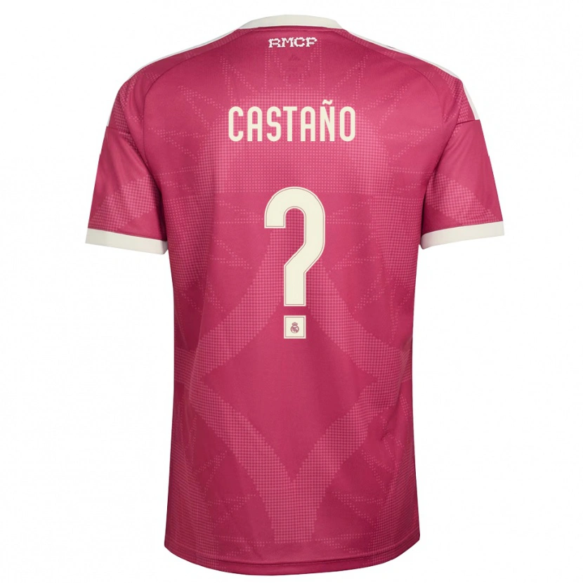 Danxen Homme Maillot Alejandro Castaño #0 Rouge Violet Pâle Blanc Troisieme 2026/27 T-Shirt