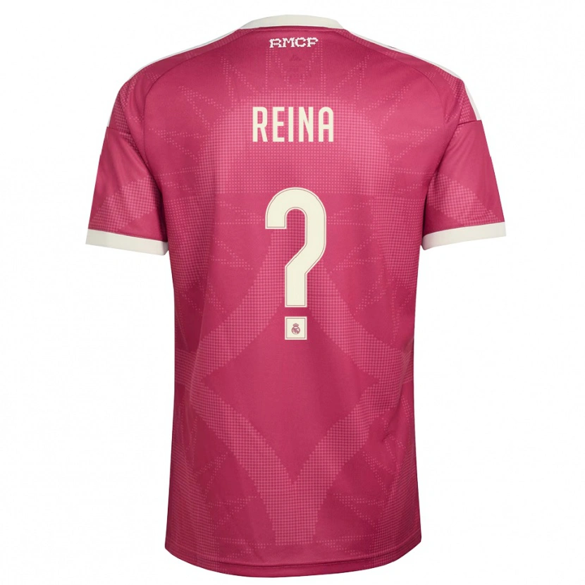 Danxen Homme Maillot Darío Reina #0 Rouge Violet Pâle Blanc Troisieme 2026/27 T-Shirt