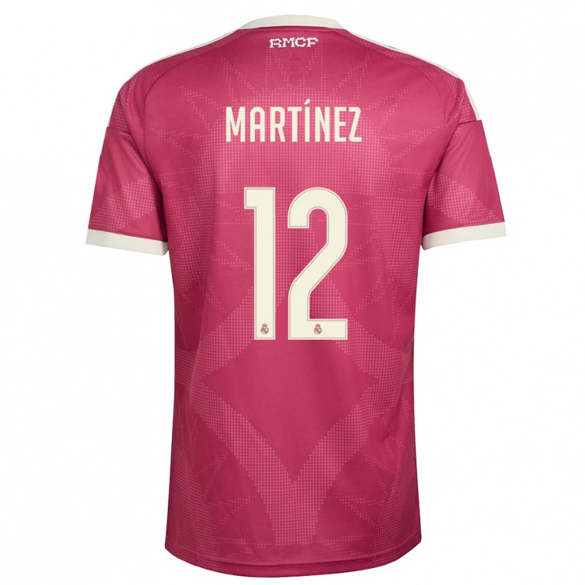 Danxen Homme Maillot Rubén Martínez #12 Rouge Violet Pâle Blanc Troisieme 2026/27 T-Shirt