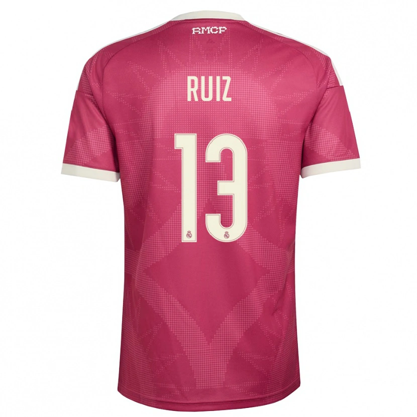 Danxen Homme Maillot Guillermo Ruiz #13 Rouge Violet Pâle Blanc Troisieme 2026/27 T-Shirt