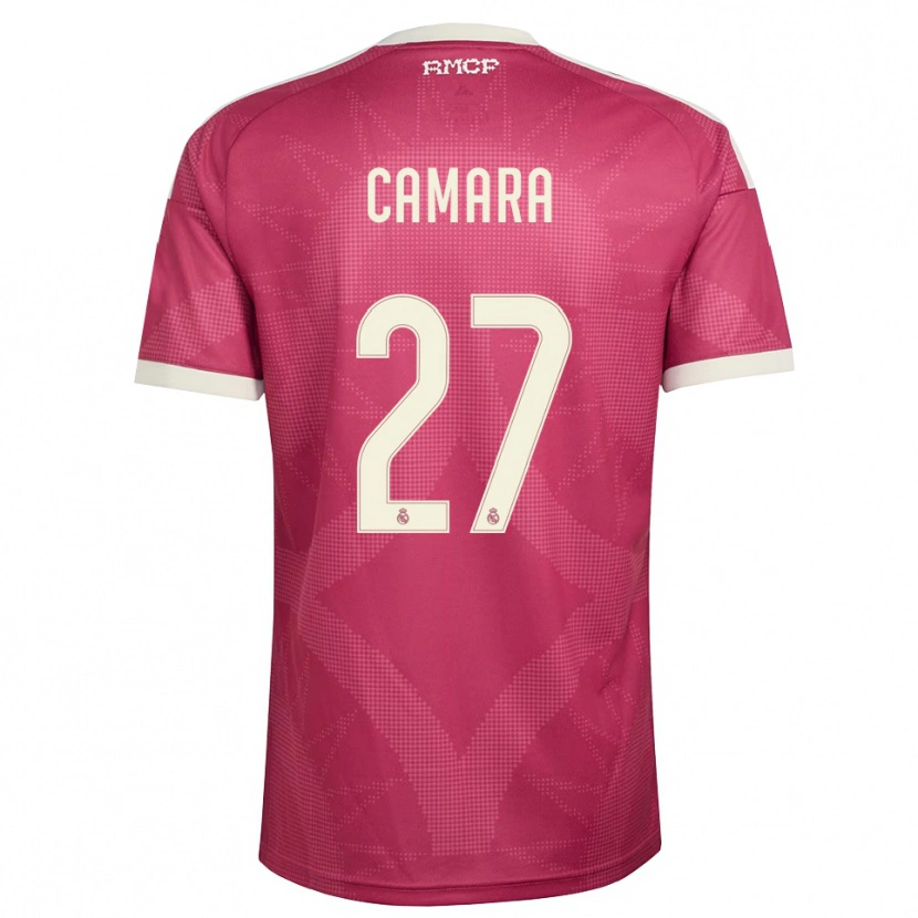 Danxen Homme Maillot Kalifa Camara #27 Rouge Violet Pâle Blanc Troisieme 2026/27 T-Shirt