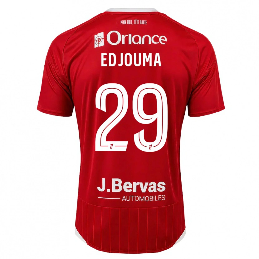 Danxen Homme Maillot Noah Edjouma #29 Blanc Rouge Tenues Domicile 2026/27 T-Shirt