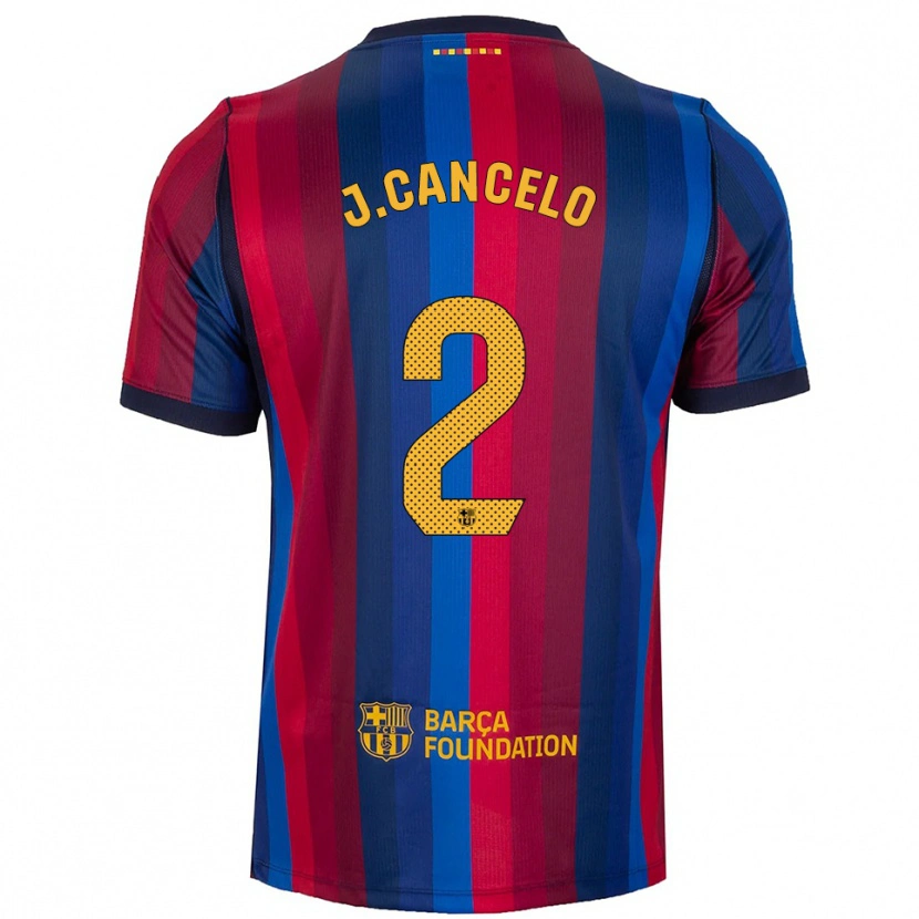 Danxen Homme Maillot João Cancelo #2 Bleu Royal Rouge Jaune Tenues Domicile 2026/27 T-Shirt