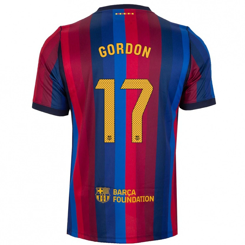 Danxen Femme Maillot Anthony Gordon #17 Bleu Royal Rouge Jaune Tenues Domicile 2026/27 T-Shirt