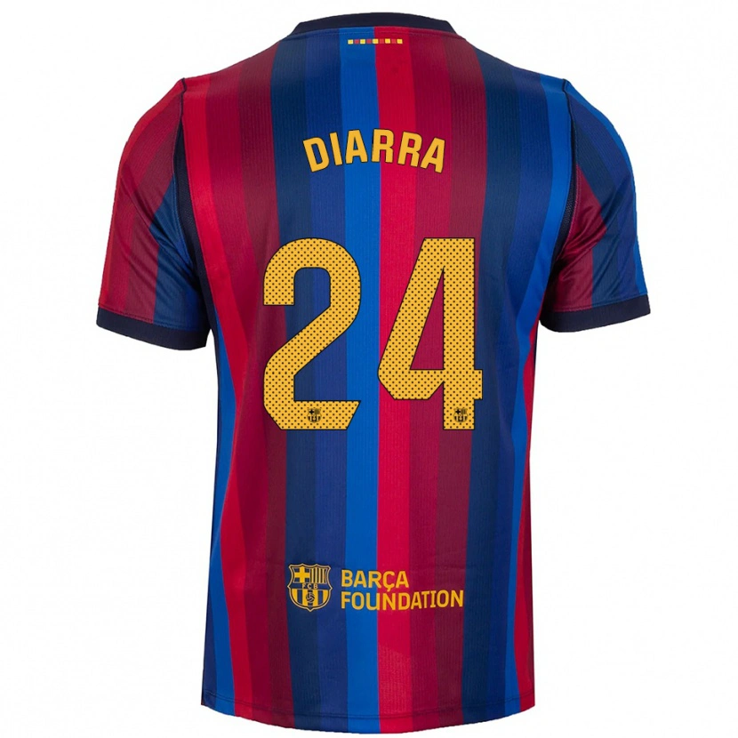 Danxen Femme Maillot Ibrahim Diarra #24 Bleu Royal Rouge Jaune Tenues Domicile 2026/27 T-Shirt