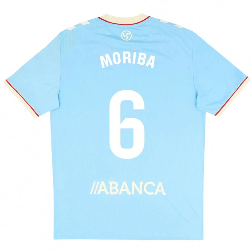 Danxen Femme Maillot Ilaix Moriba #6 Bleu Ciel Blanc Rouge Tenues Domicile 2026/27 T-Shirt