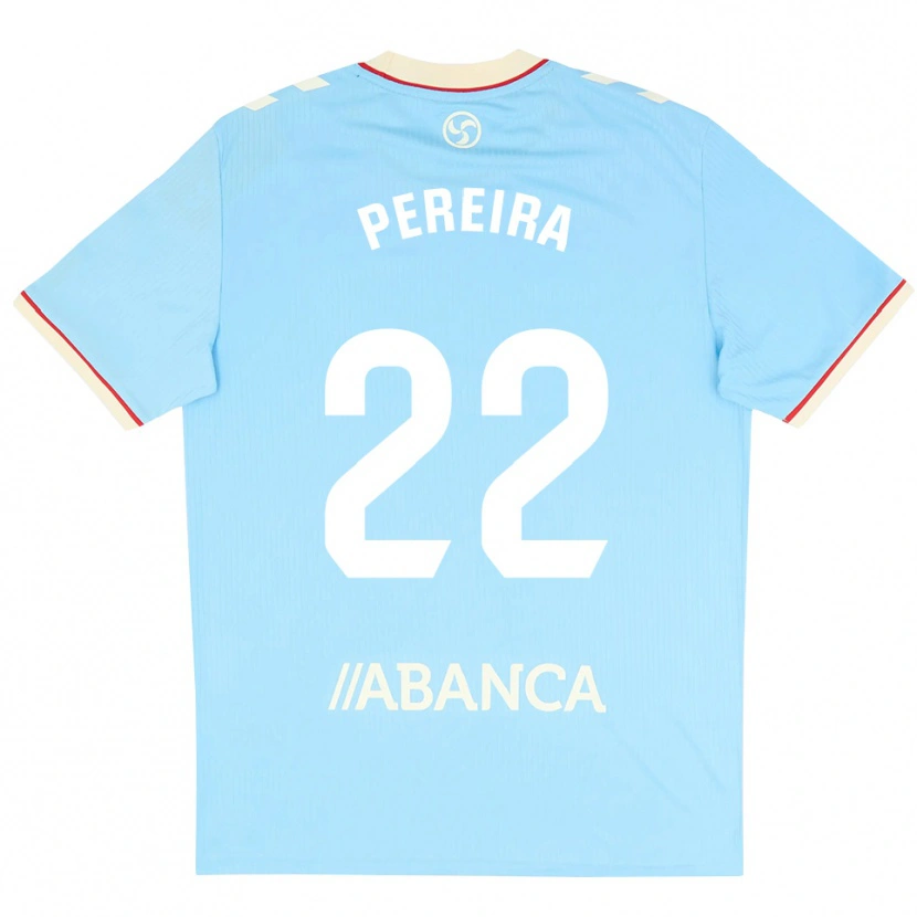 Danxen Femme Maillot Noe Pereira #22 Bleu Ciel Blanc Rouge Tenues Domicile 2026/27 T-Shirt