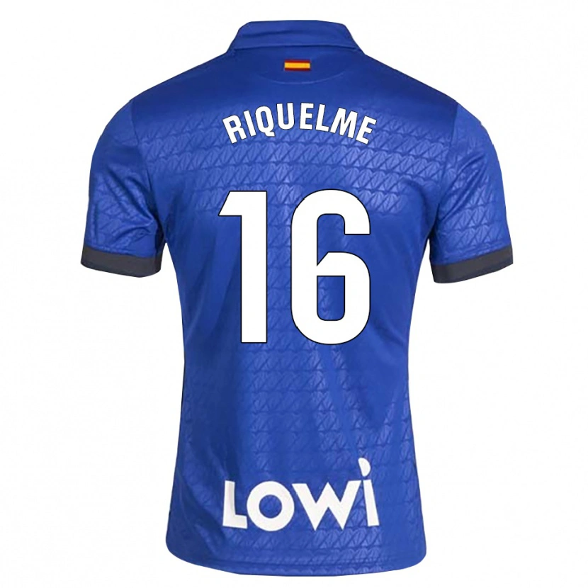 Danxen Femme Maillot Adrián Riquelme #16 Bleu Blanc Noir Tenues Domicile 2026/27 T-Shirt