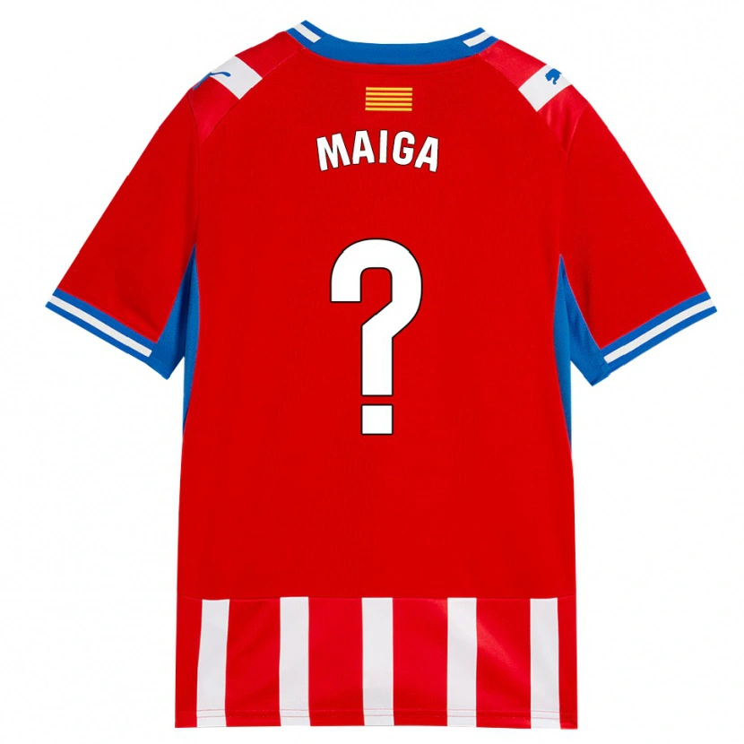 Danxen Femme Maillot Zakarya Maiga #0 Rouge Blanc Bleu Ciel Tenues Domicile 2026/27 T-Shirt