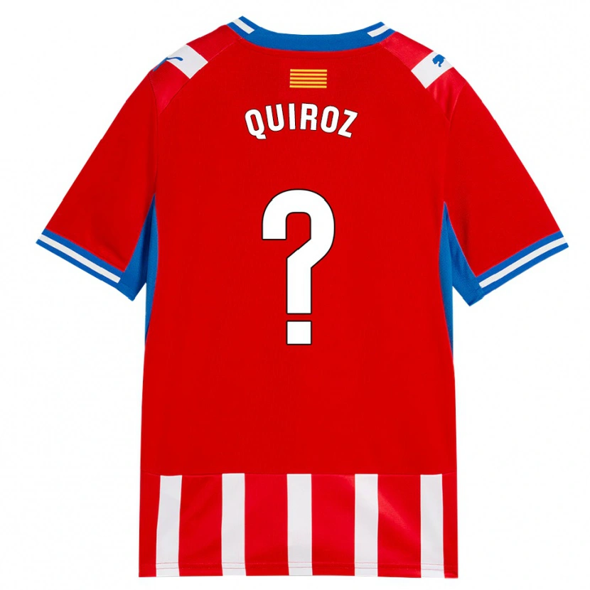 Danxen Femme Maillot Alejandro Quiroz #0 Rouge Blanc Bleu Ciel Tenues Domicile 2026/27 T-Shirt
