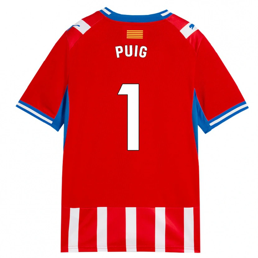 Danxen Femme Maillot Sergi Puig #1 Rouge Blanc Bleu Ciel Tenues Domicile 2026/27 T-Shirt